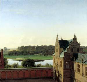 P.C. Skovgaard View from Frederiksborg Castle Sweden oil painting art